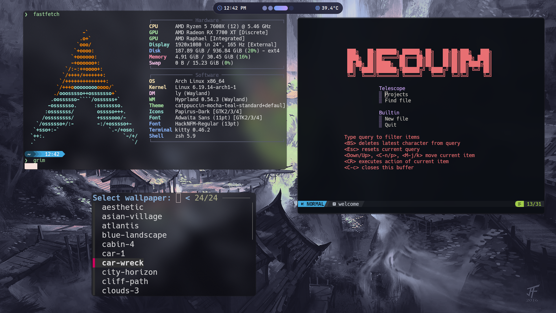 Hyprland Desktop Screenshot